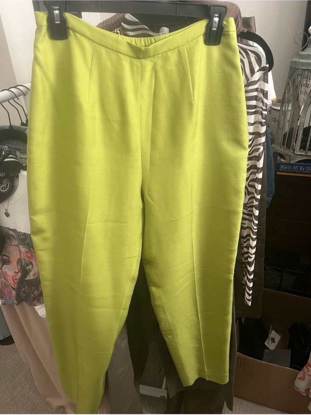 NWOT david warren lime green pants 6